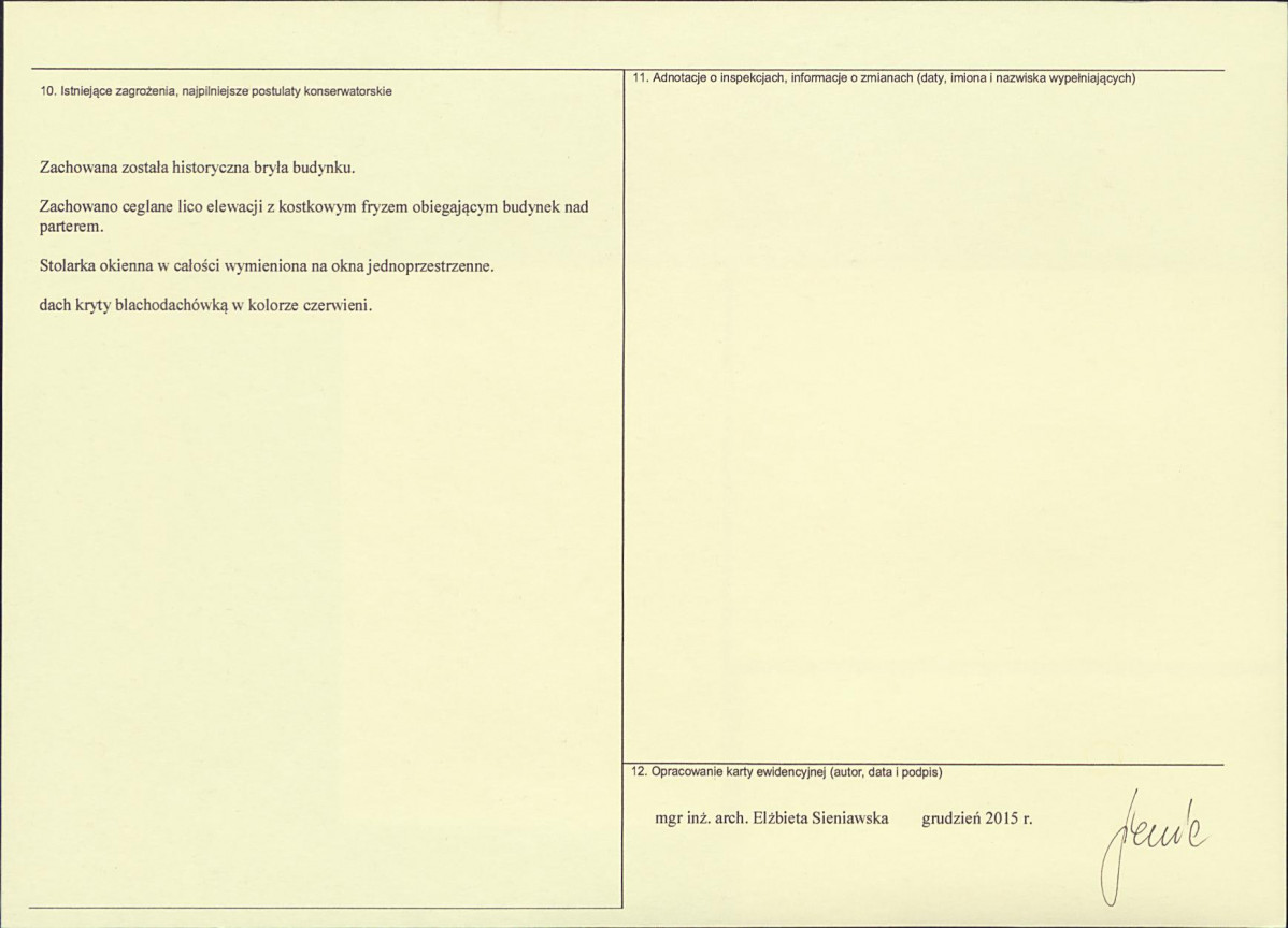 Karta obiektu niewpisanego do rejestru, skan nr 2