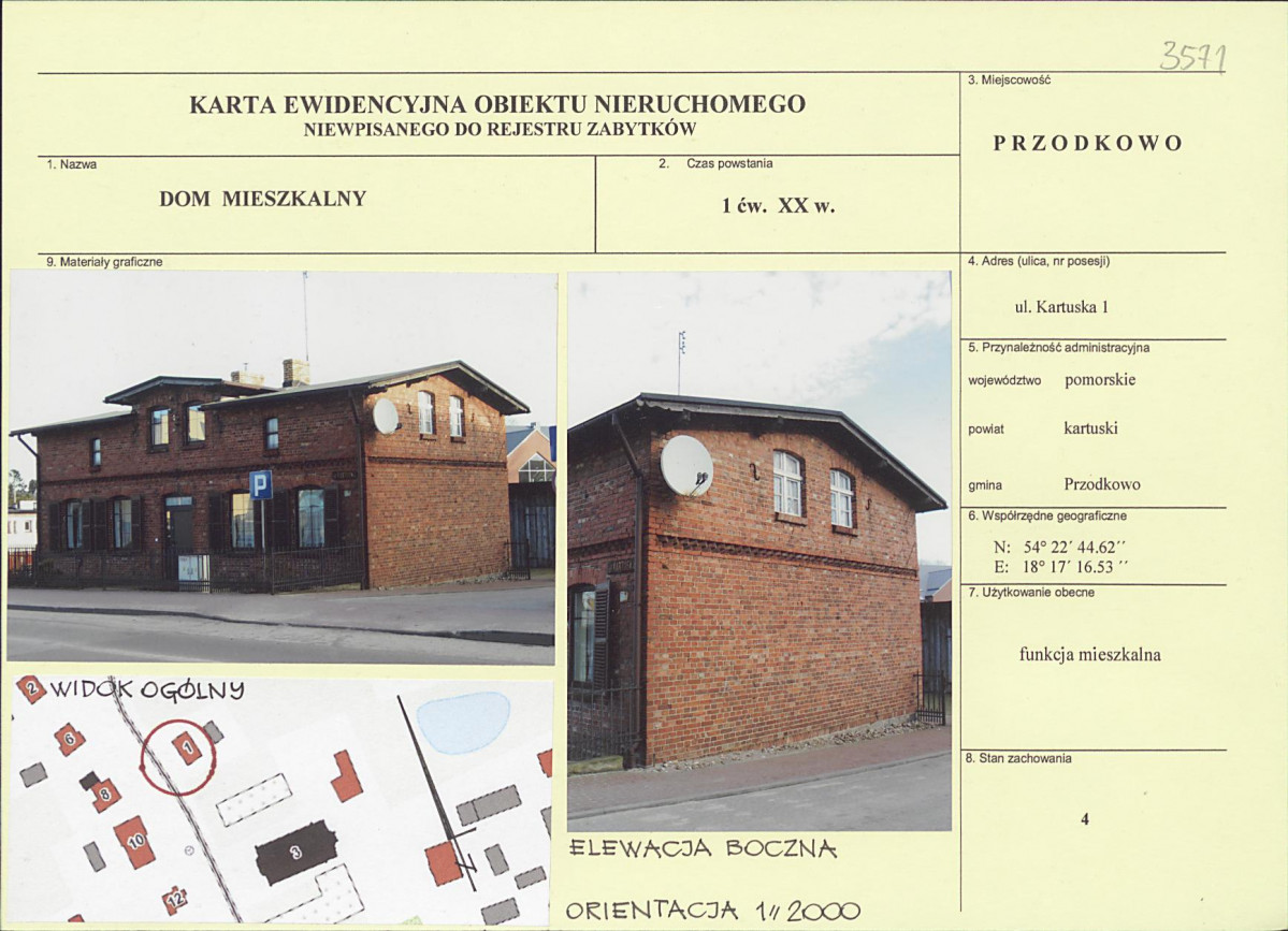 Karta obiektu niewpisanego do rejestru, skan nr 1