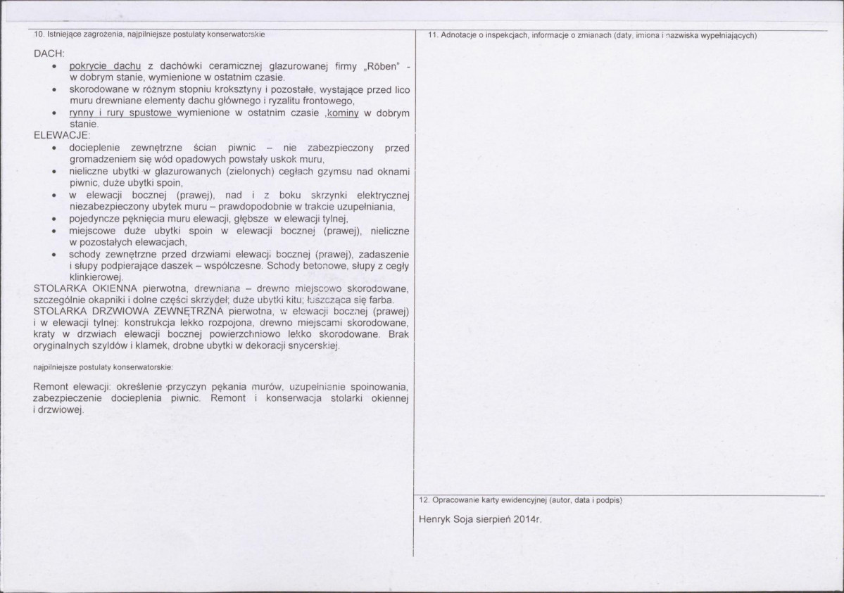 Karta obiektu niewpisanego do rejestru, skan nr 3