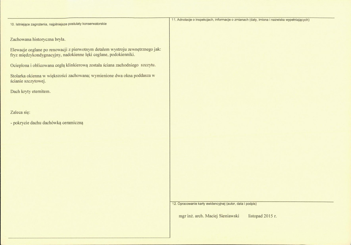 Karta obiektu niewpisanego do rejestru, skan nr 2