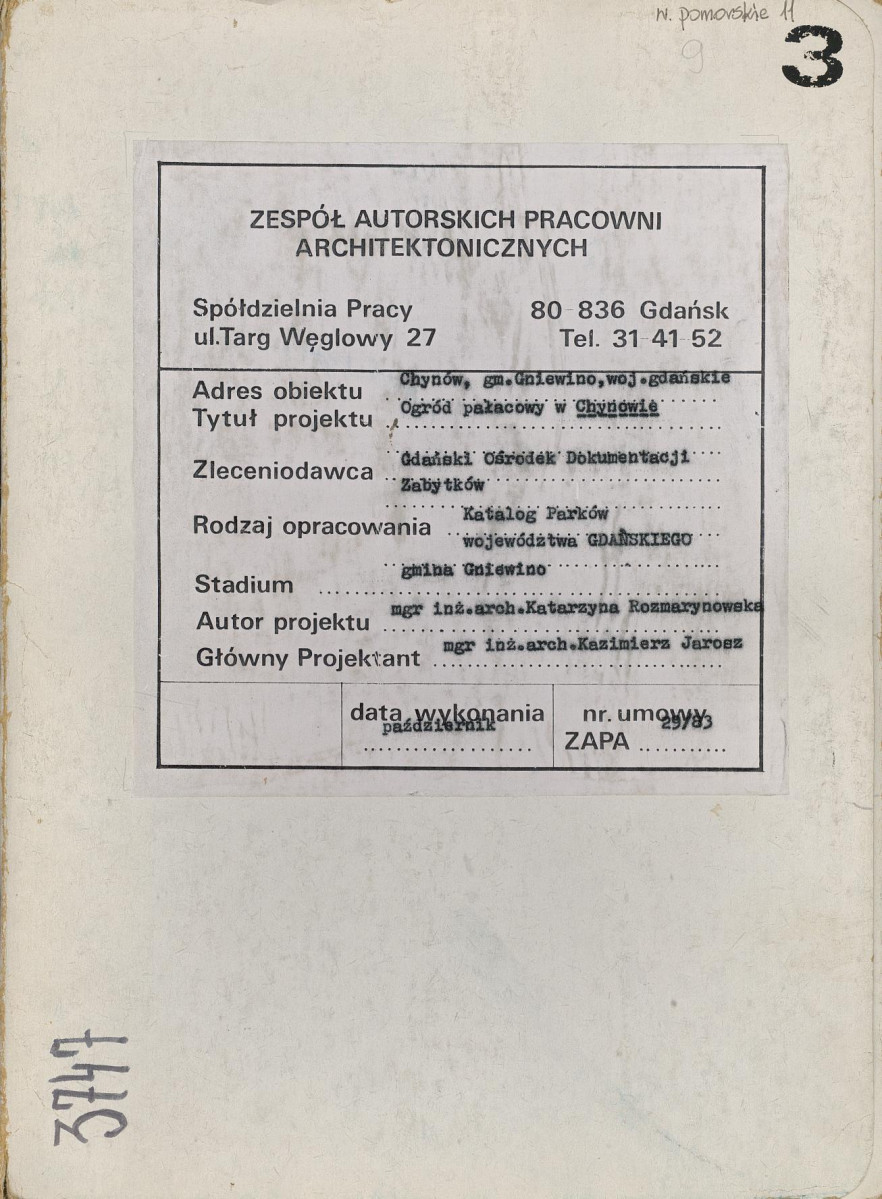 EP - Ewidencja parkowa, skan nr 1