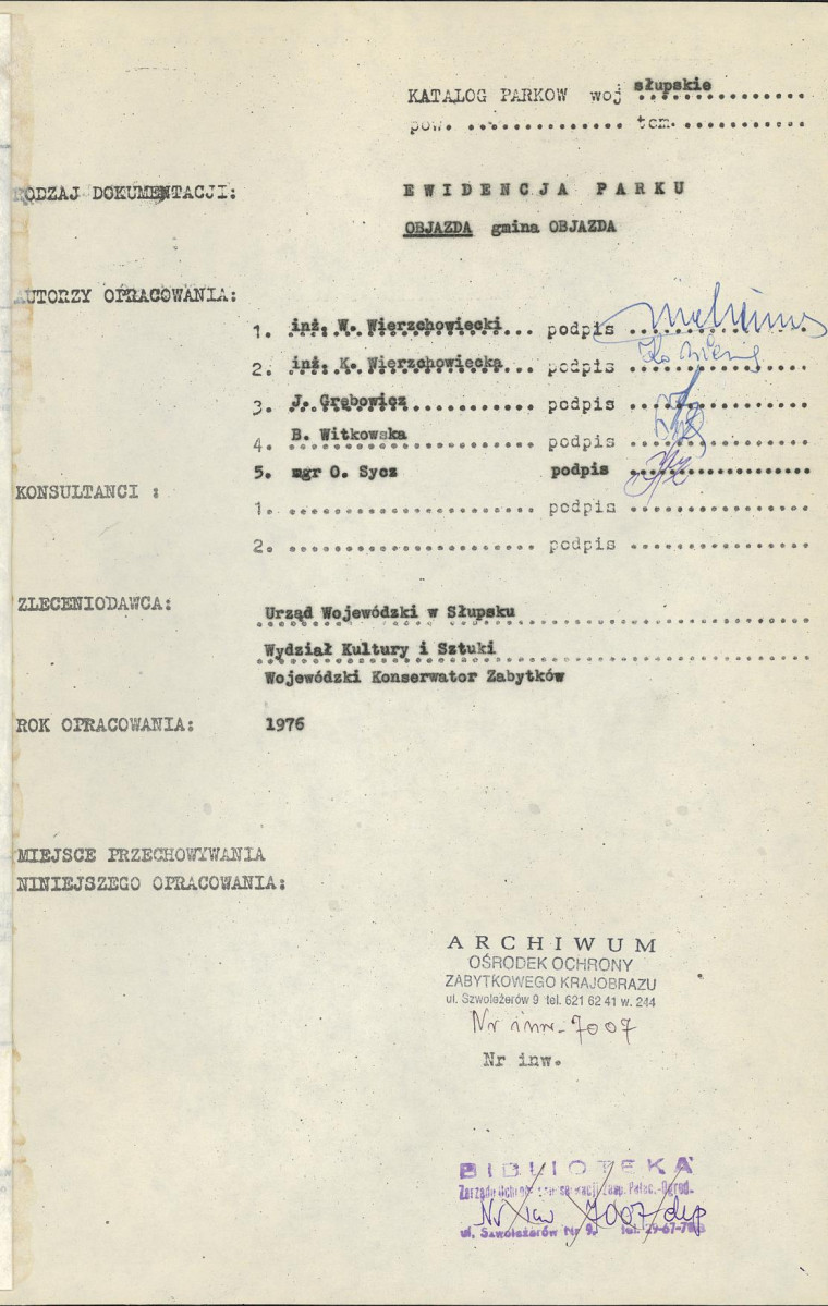 EP - Ewidencja parkowa, skan nr 4