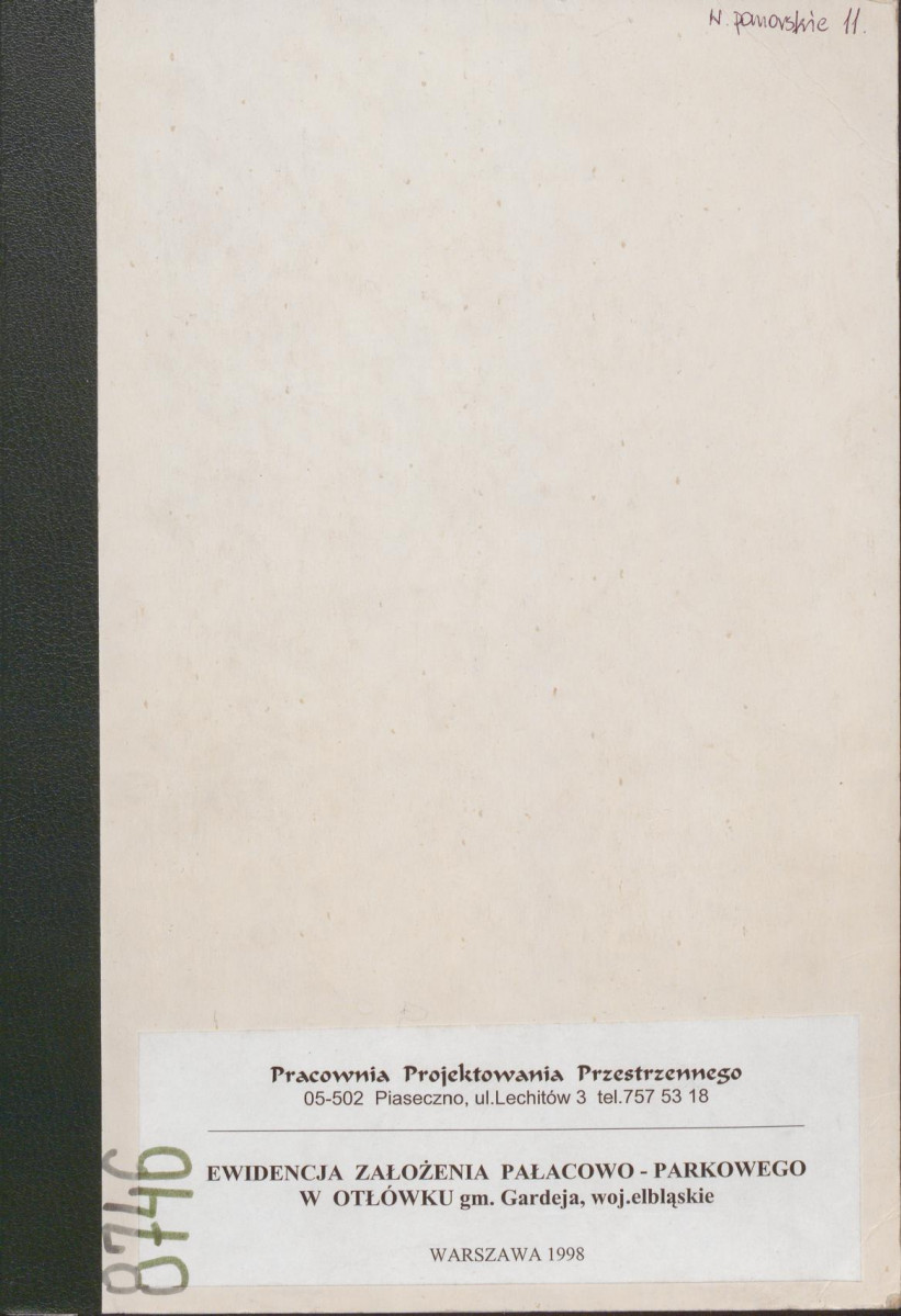 EP - Ewidencja parkowa, skan nr 1