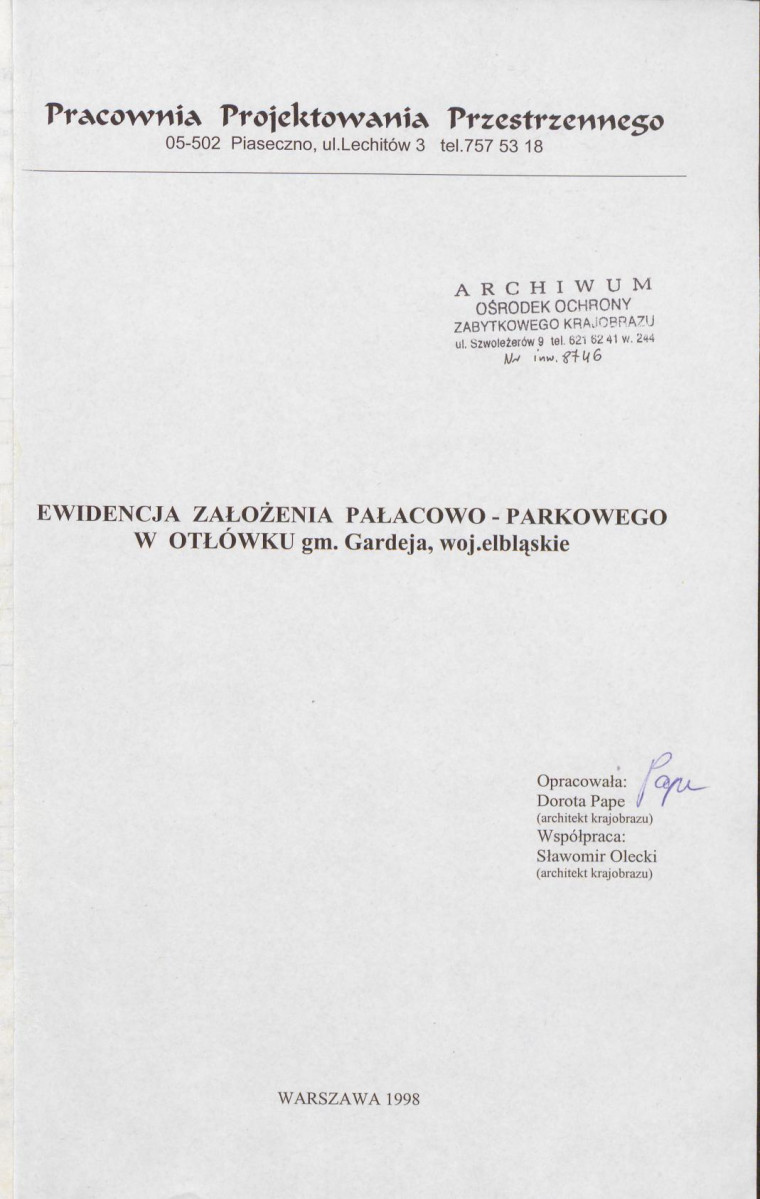 EP - Ewidencja parkowa, skan nr 4