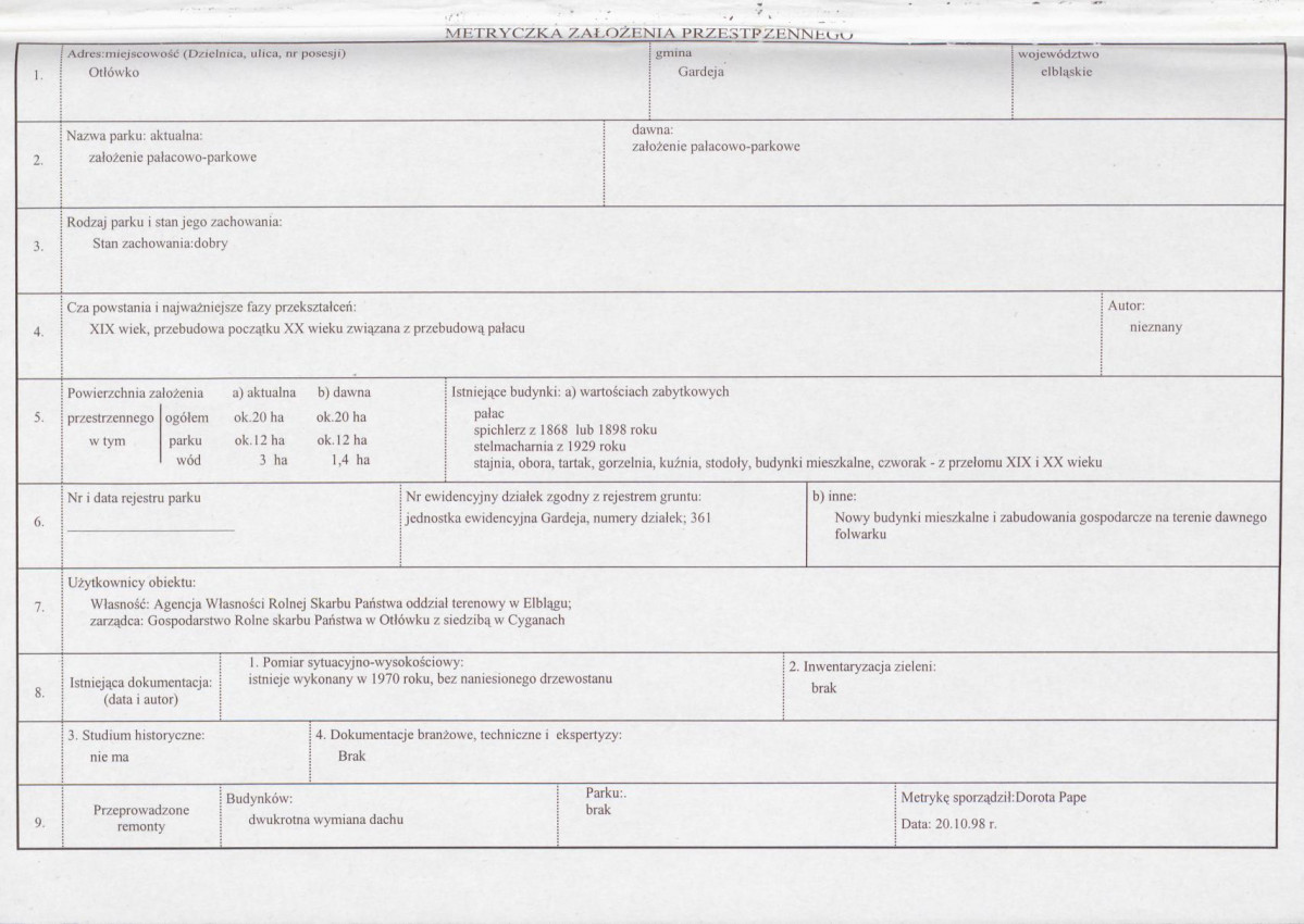 EP - Ewidencja parkowa, skan nr 5