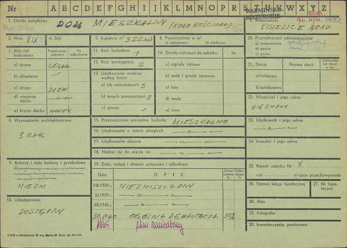 KZ - Karta zielona, skan nr 1