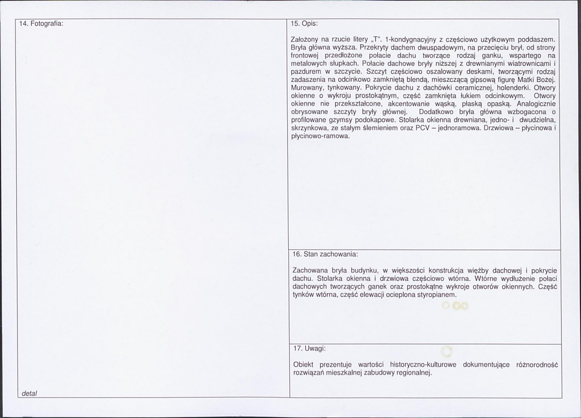 Karta obiektu niewpisanego do rejestru, skan nr 2