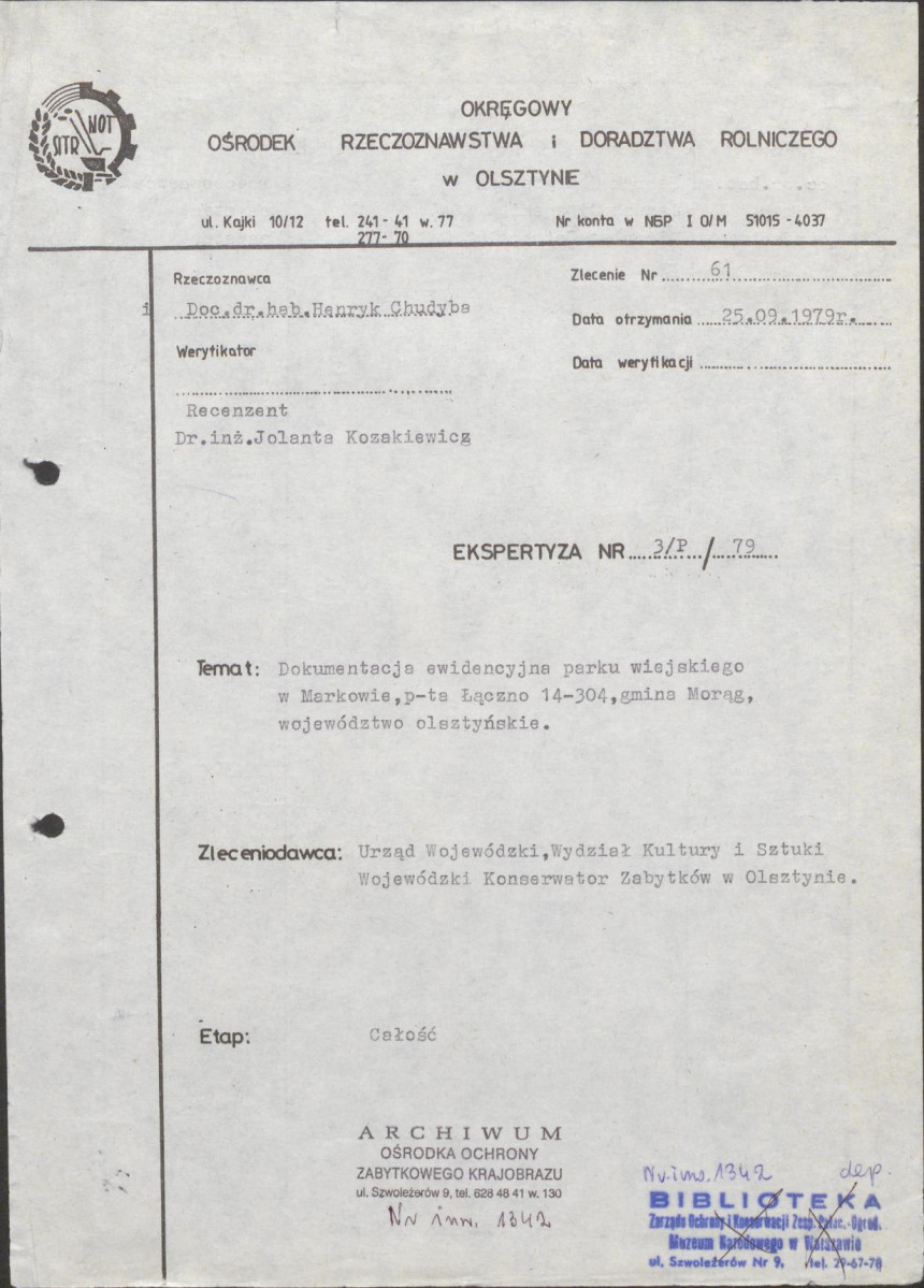 Ewidencja parkowa, skan nr 2