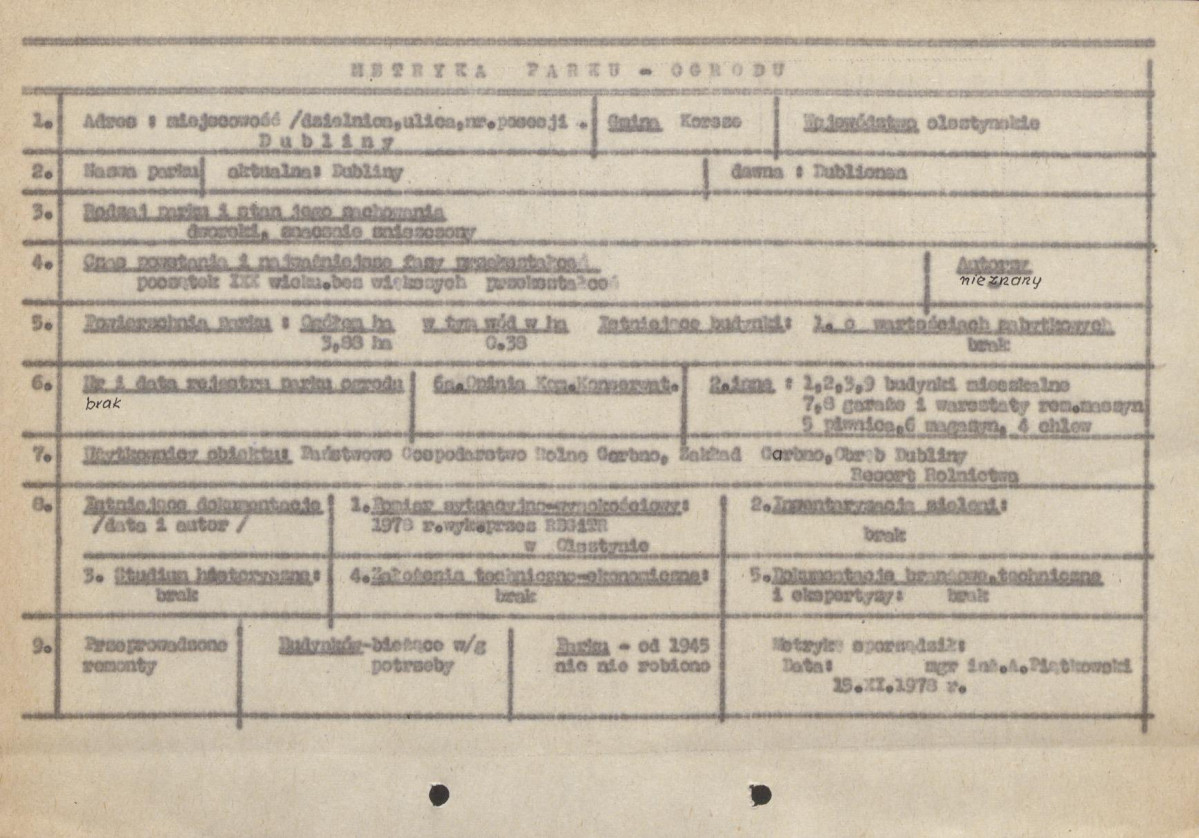 Ewidencja parkowa, skan nr 8