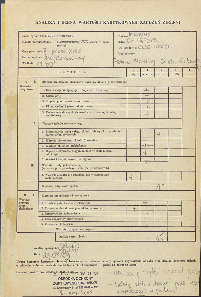Ewidencja parkowa, skan nr 3