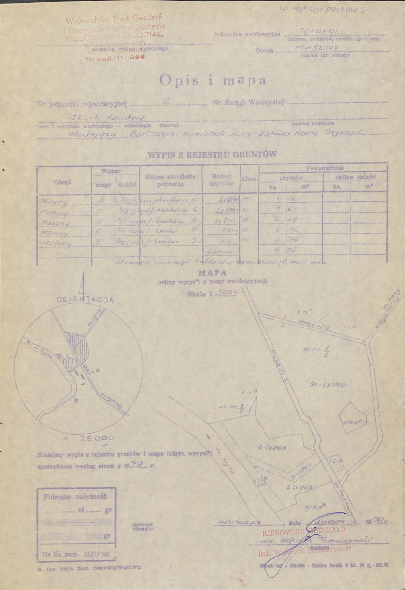 Ewidencja parkowa, skan nr 8