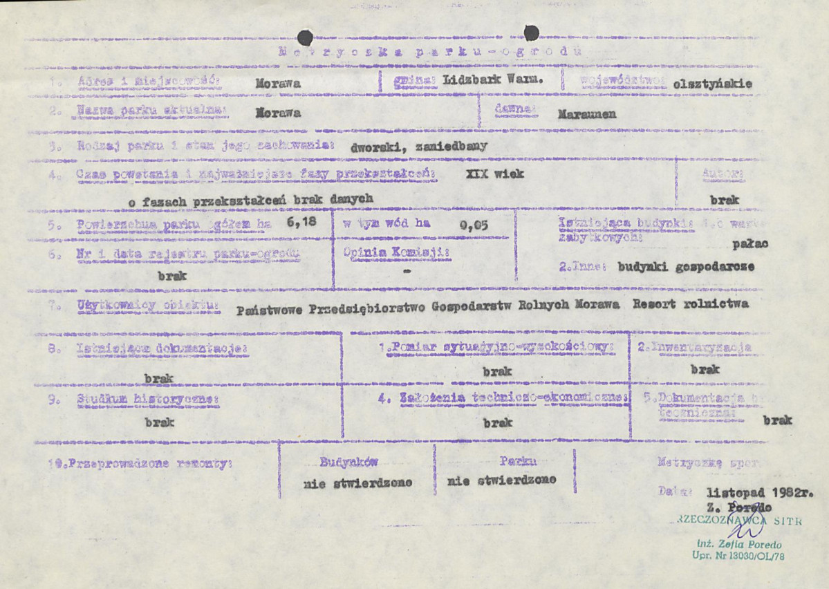 Ewidencja parkowa, skan nr 8