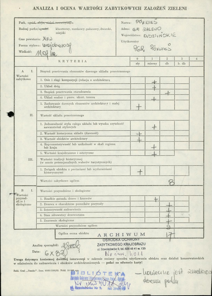 Ewidencja parkowa, skan nr 2