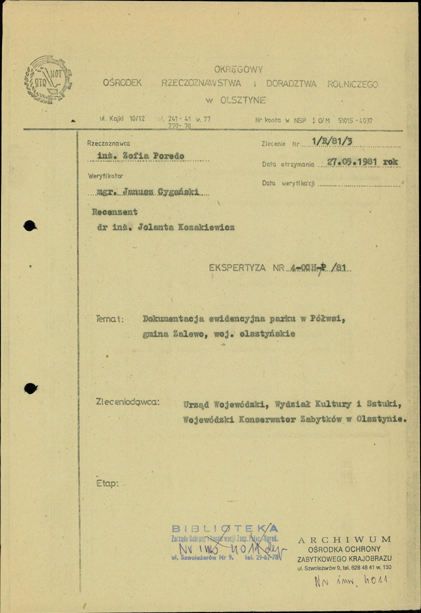 Ewidencja parkowa, skan nr 3