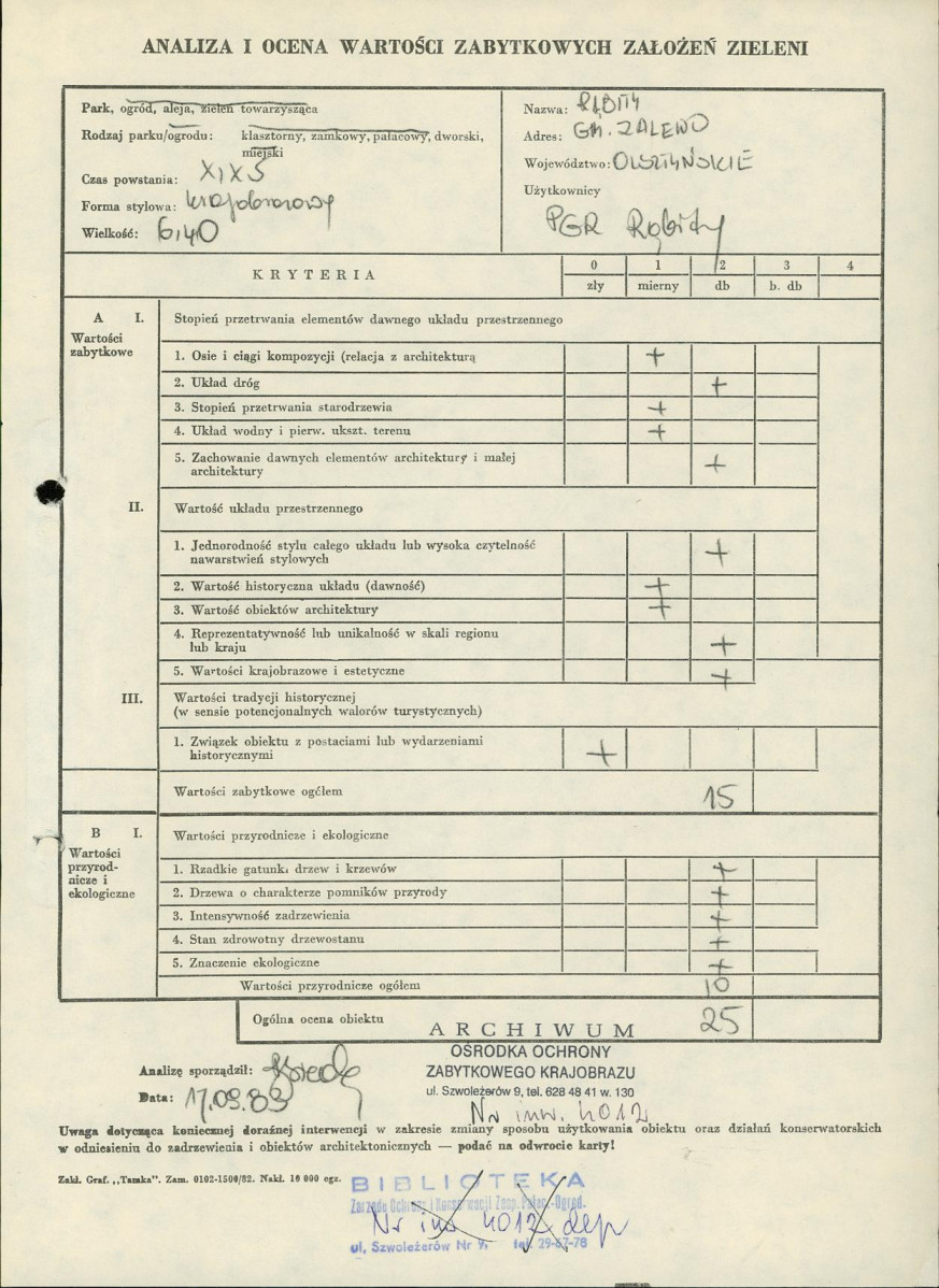 Ewidencja parkowa, skan nr 2