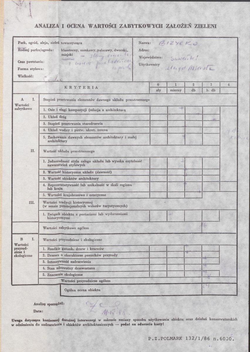 Ewidencja parkowa, skan nr 3