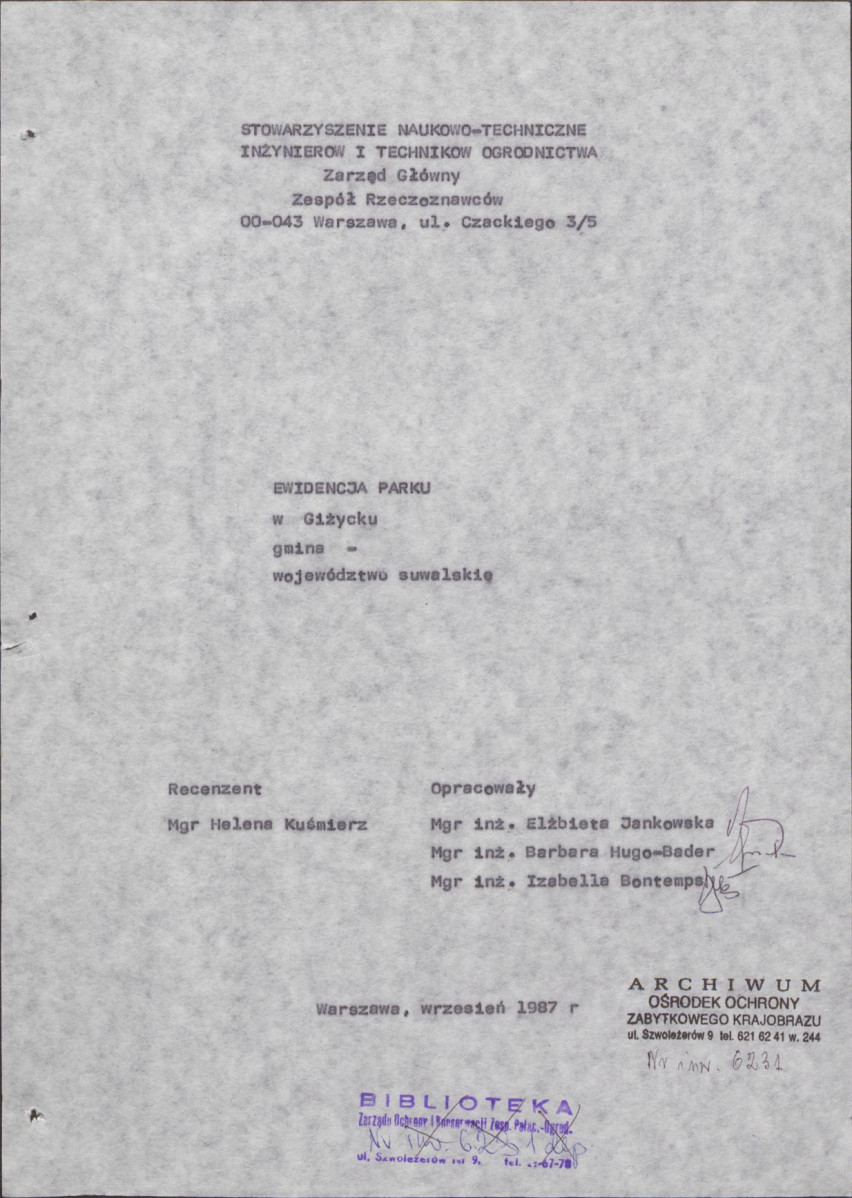 Ewidencja parkowa, skan nr 4