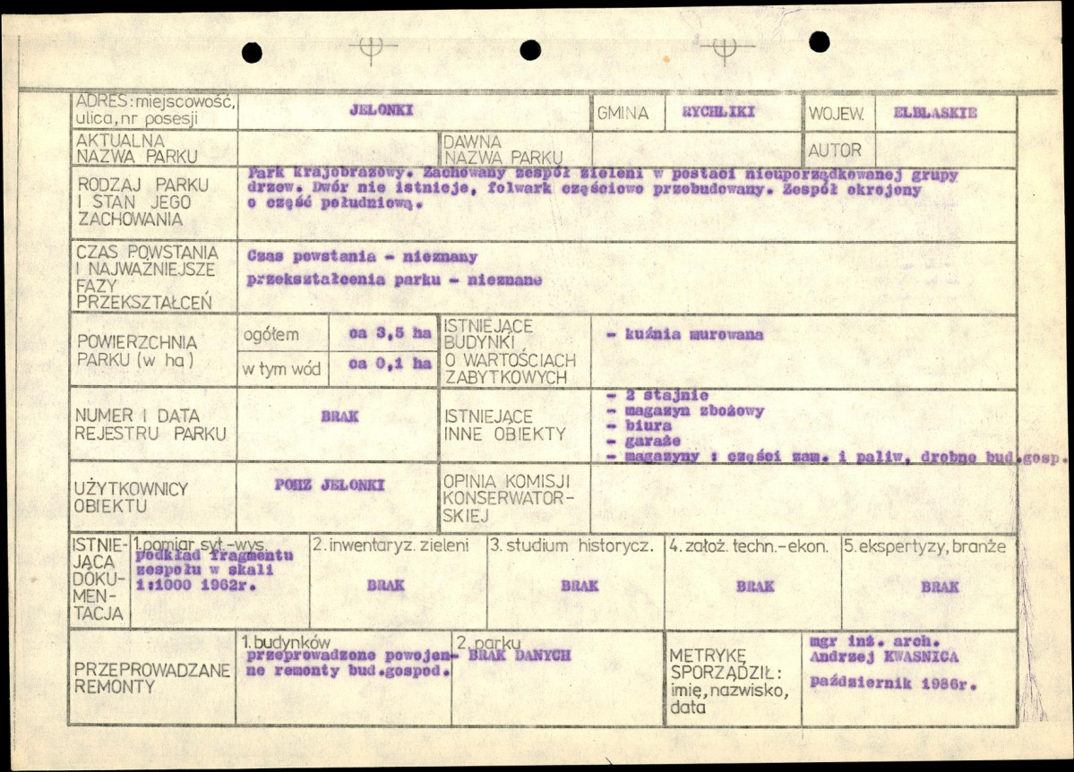 Ewidencja parkowa, skan nr 5