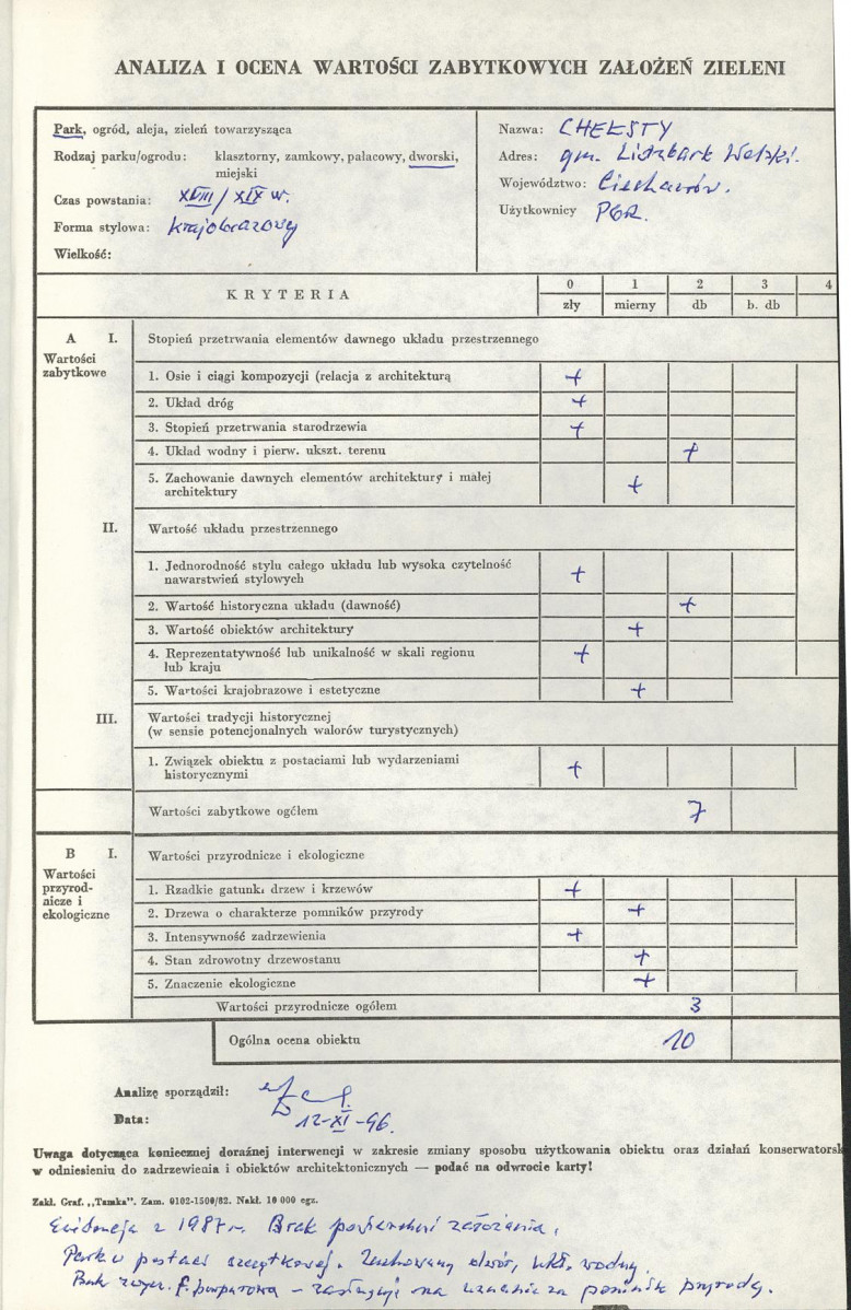 Ewidencja parkowa, skan nr 3