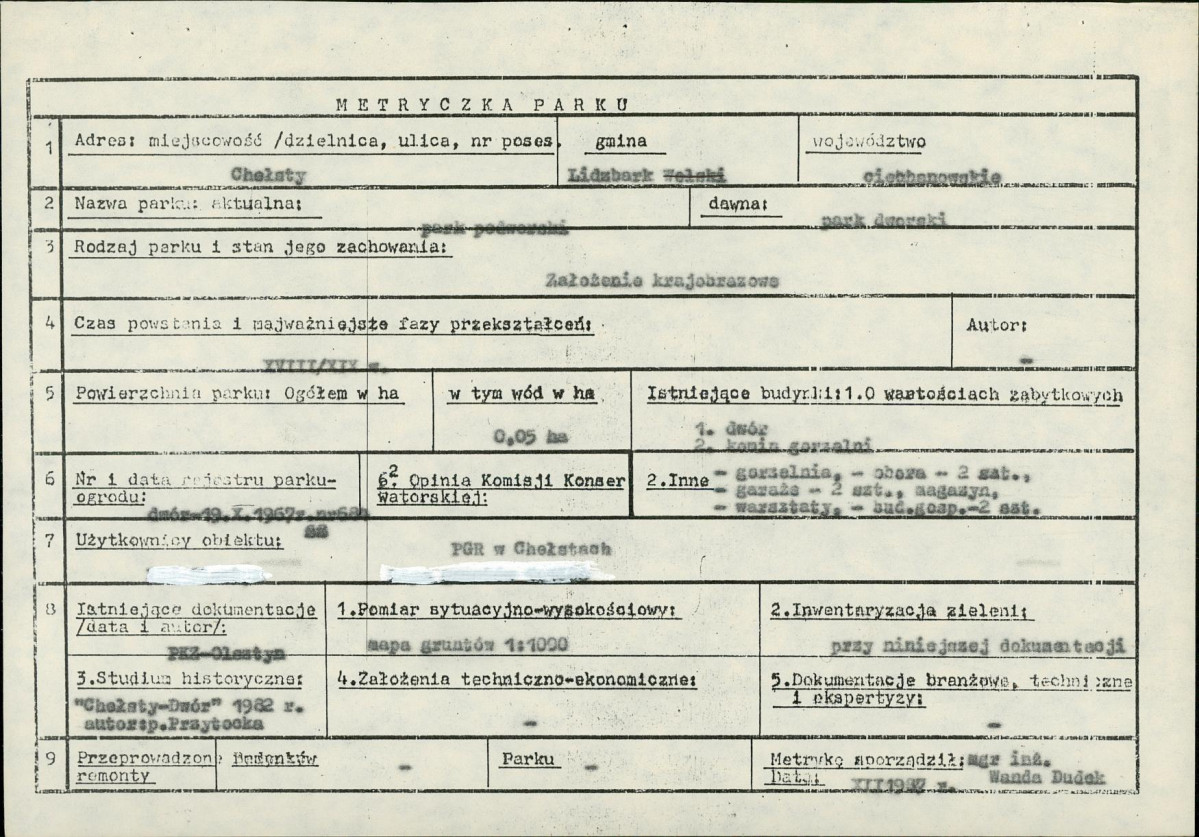 Ewidencja parkowa, skan nr 6