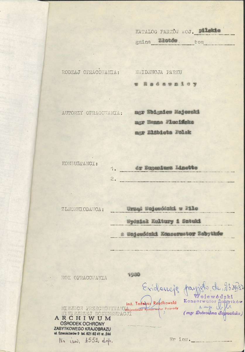 Ewidencja parkowa, skan nr 5