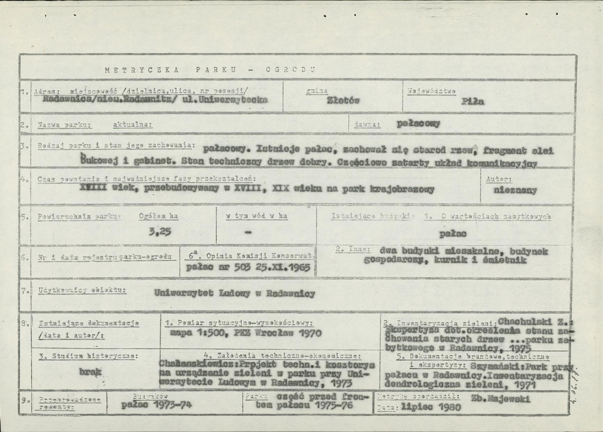 Ewidencja parkowa, skan nr 6