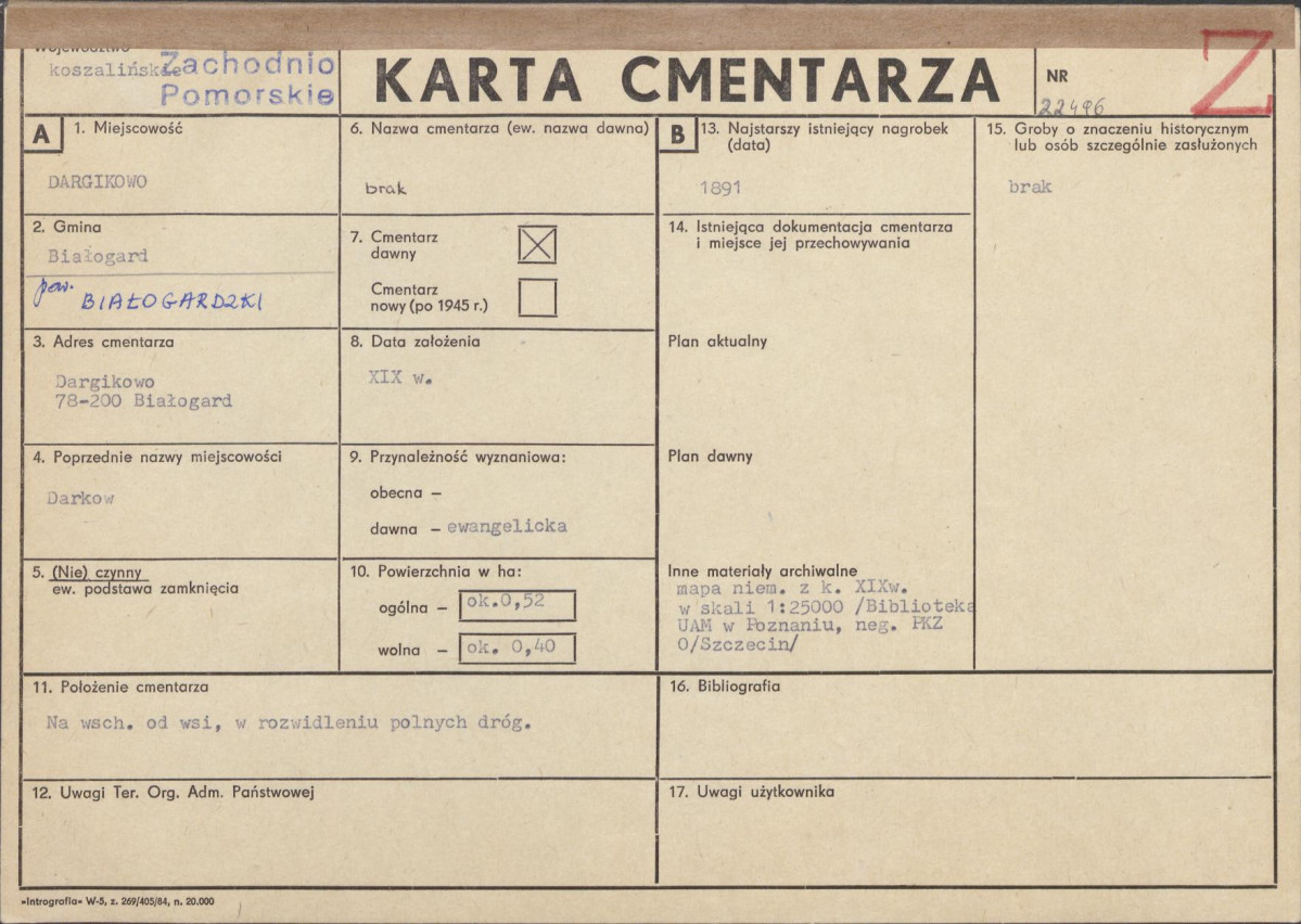 Karta cmentarza, skan nr 1