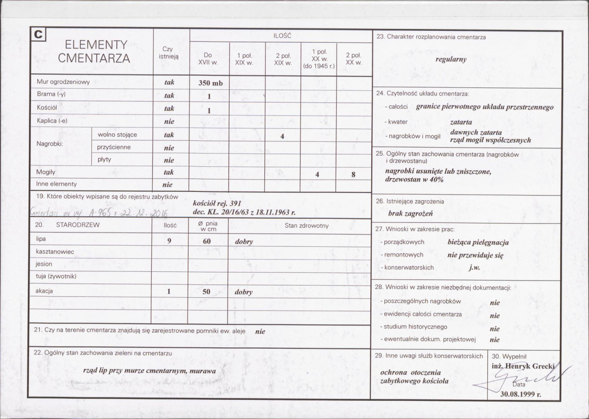 KC - Karta cmentarza, skan nr 2