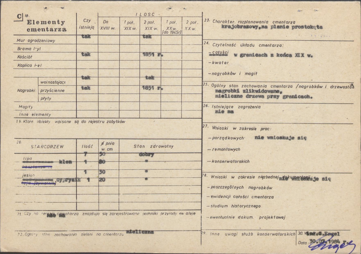 KC - Karta cmentarza, skan nr 2