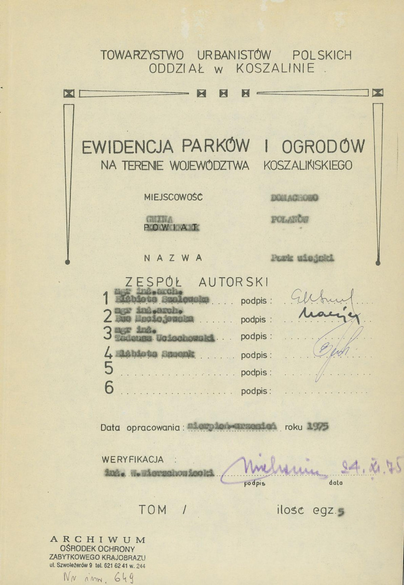 EP - Ewidencja parkowa, skan nr 3