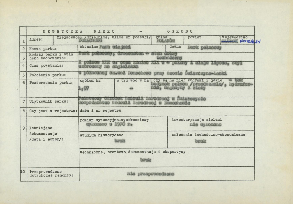 EP - Ewidencja parkowa, skan nr 4