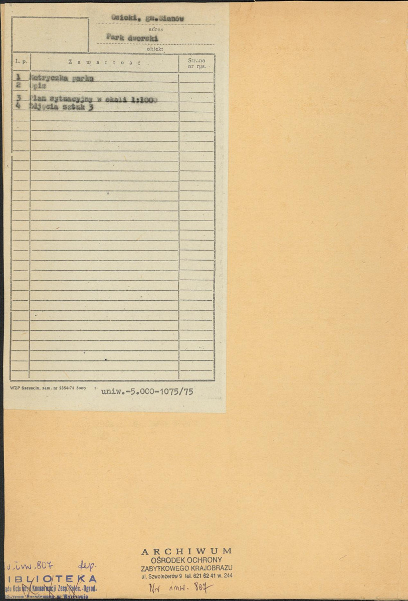 Ewidencja parkowa, skan nr 2