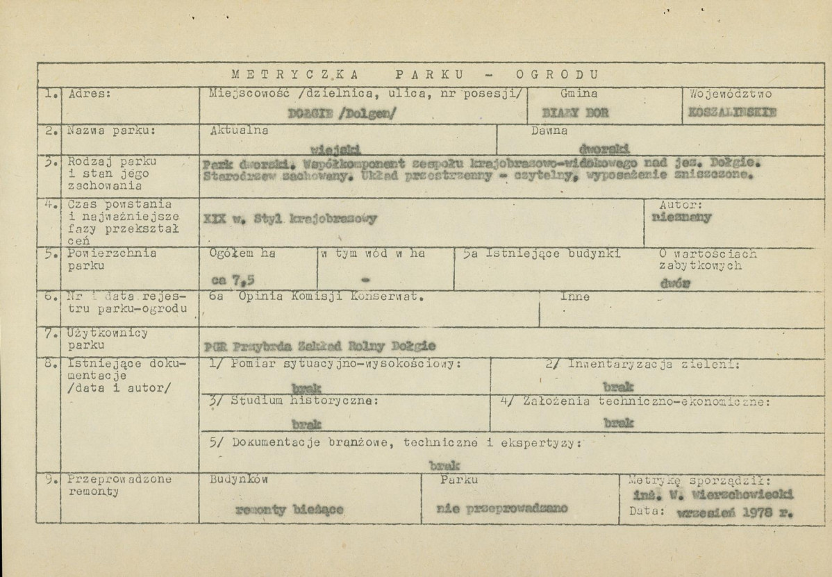 EP - Ewidencja parkowa, skan nr 5