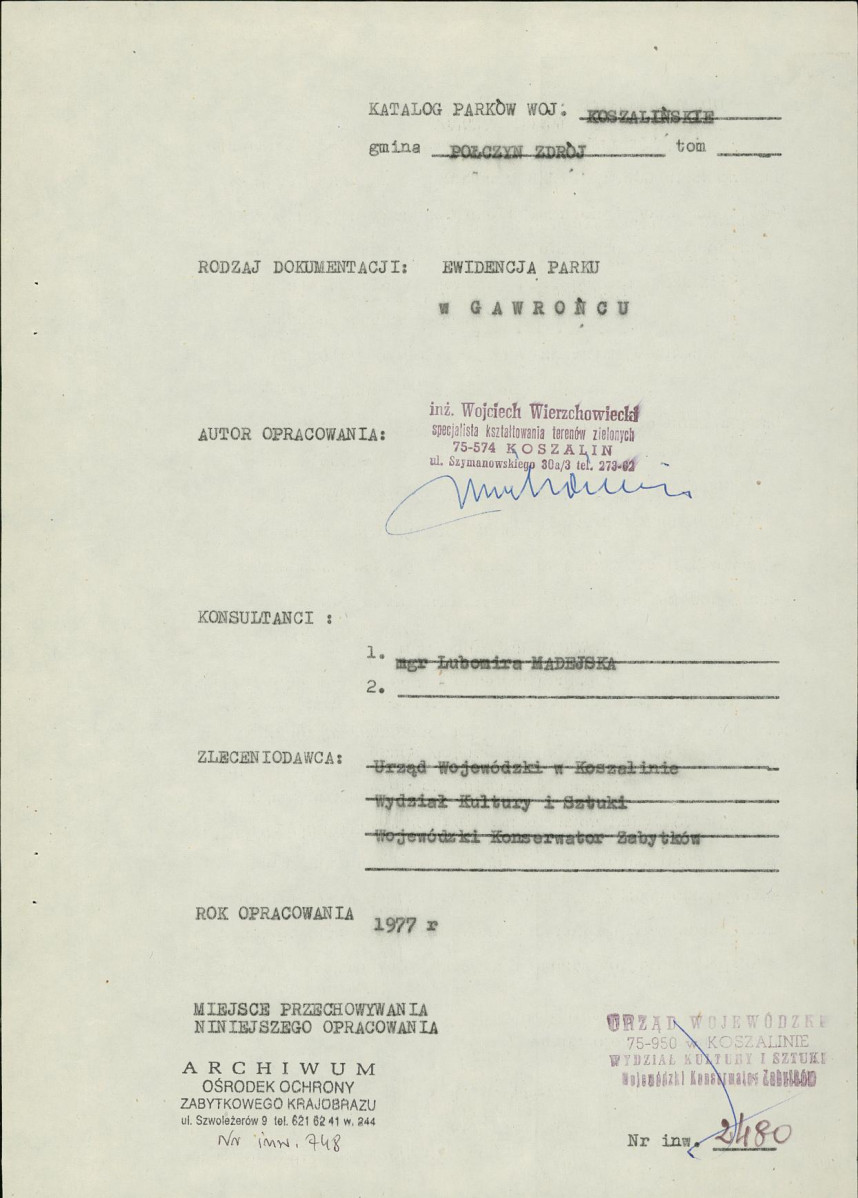 EP - Ewidencja parkowa, skan nr 3