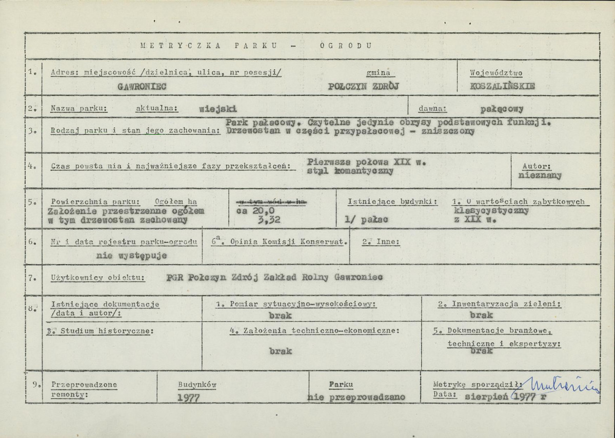 EP - Ewidencja parkowa, skan nr 5