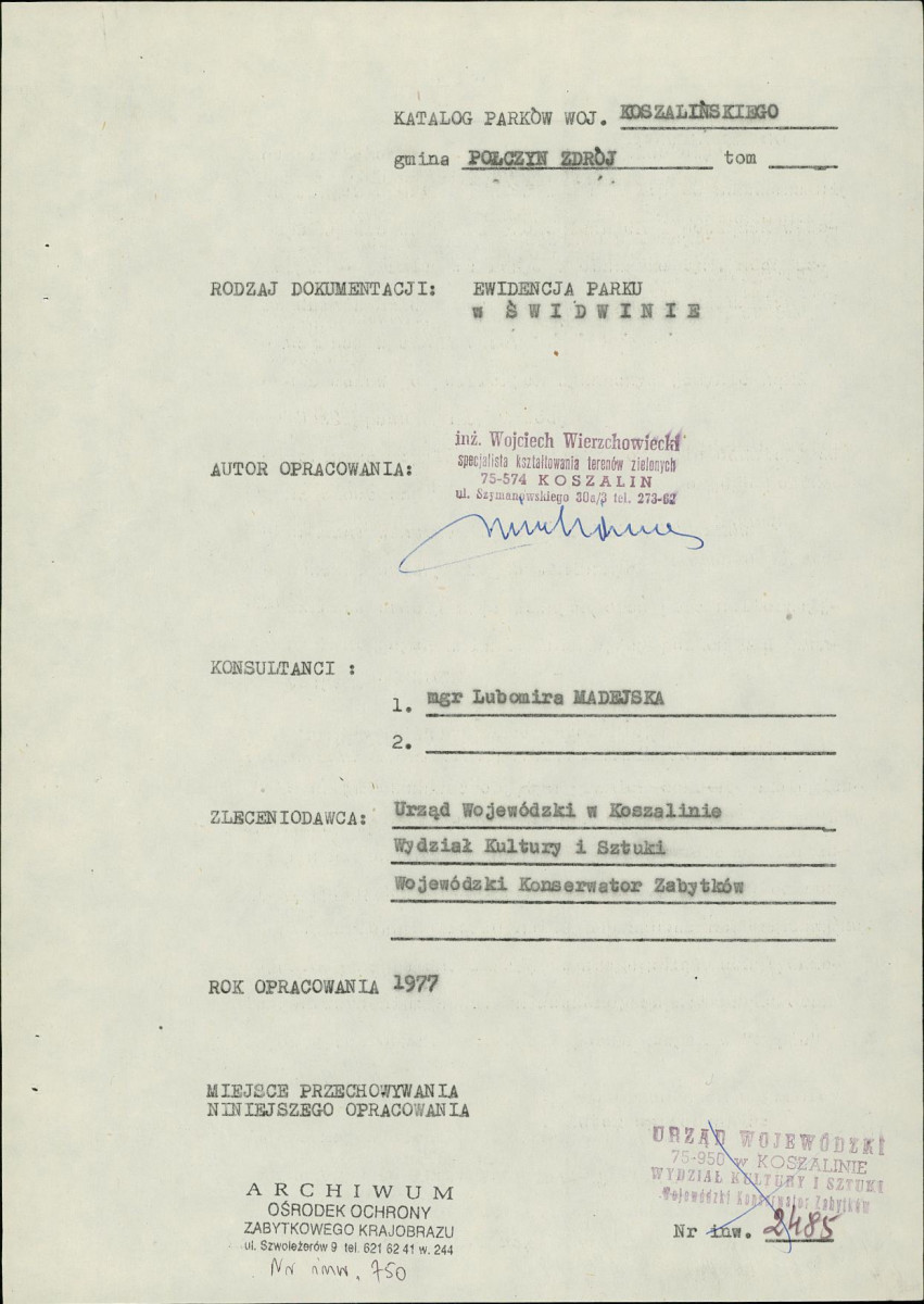 EP - Ewidencja parkowa, skan nr 3
