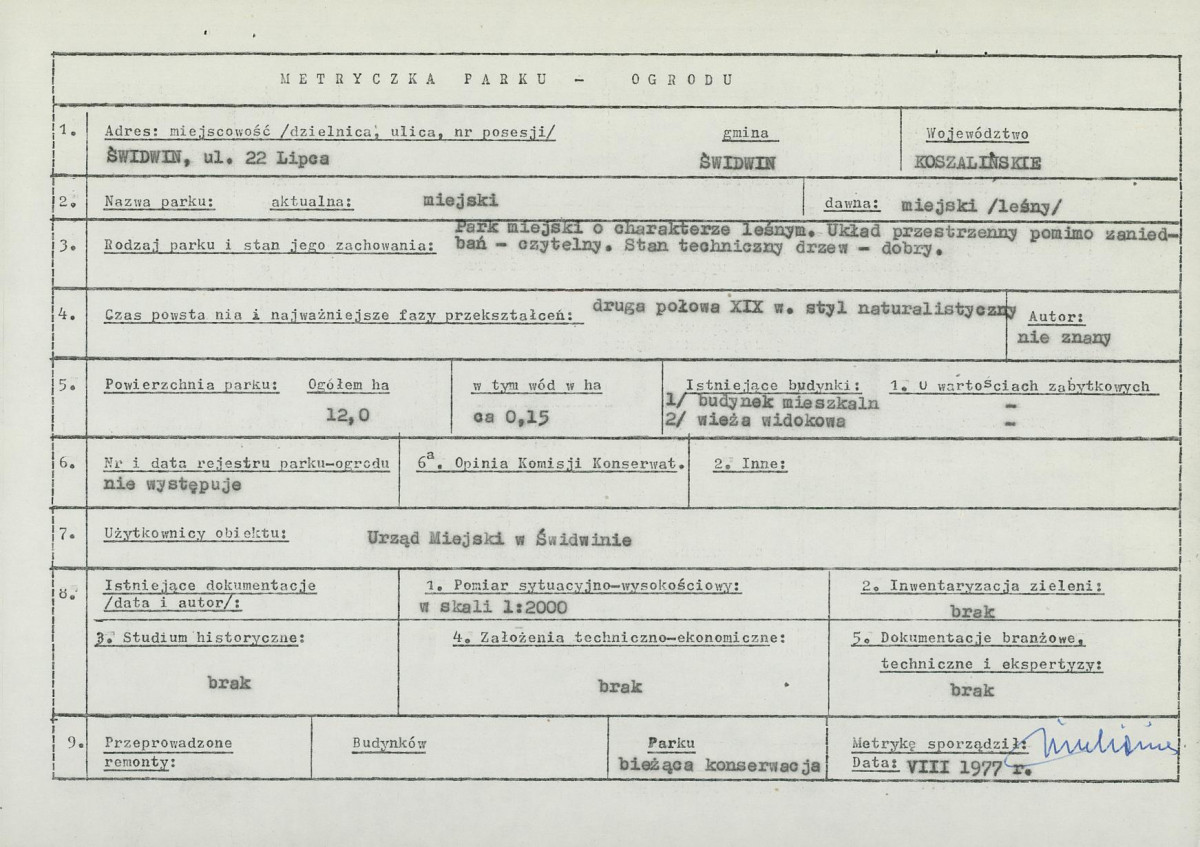 EP - Ewidencja parkowa, skan nr 5