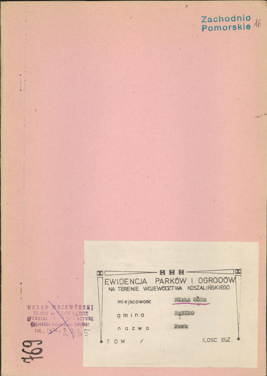 EP - Ewidencja parkowa, skan nr 1