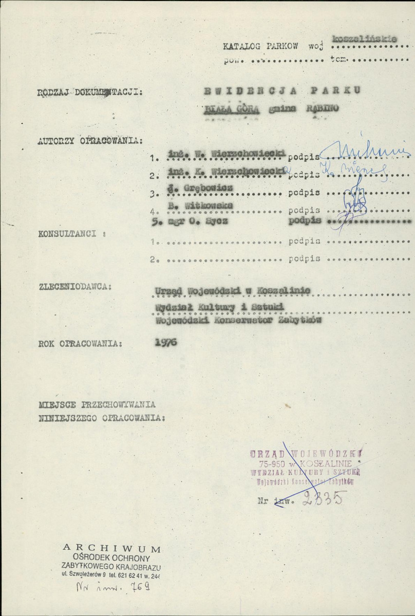 EP - Ewidencja parkowa, skan nr 3