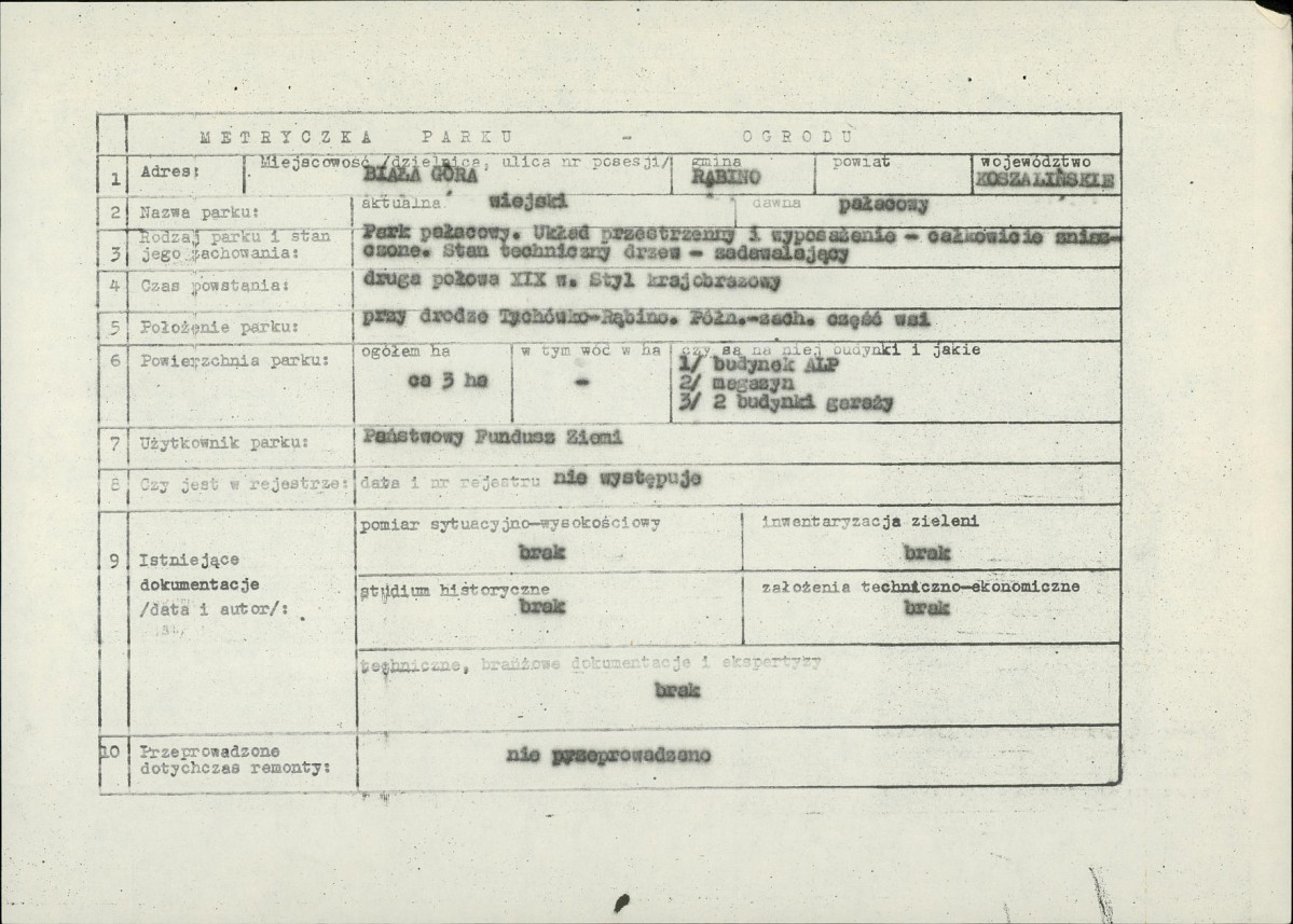 EP - Ewidencja parkowa, skan nr 4