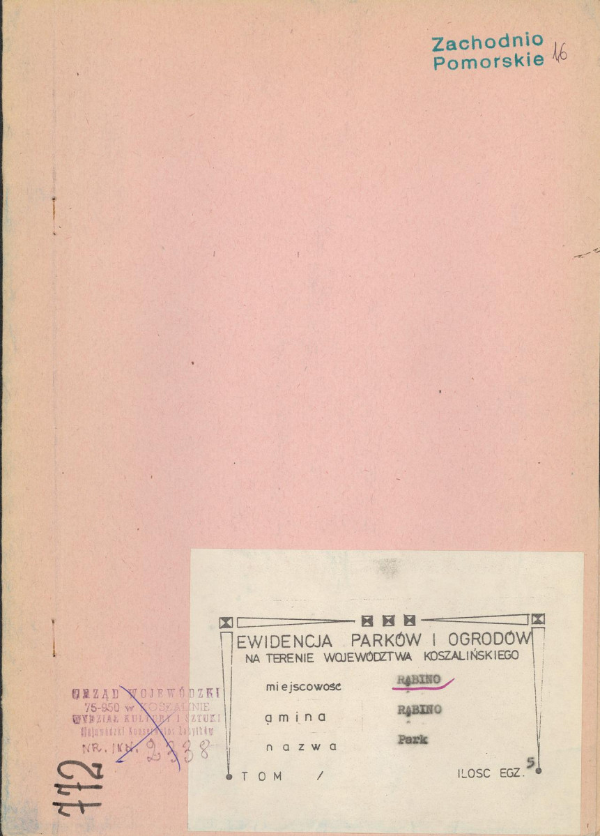 EP - Ewidencja parkowa, skan nr 1