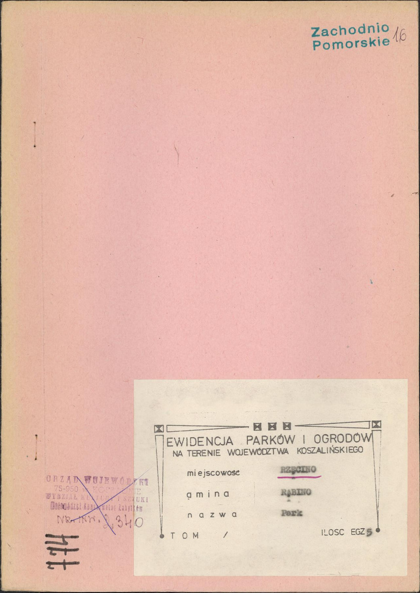 EP - Ewidencja parkowa, skan nr 1