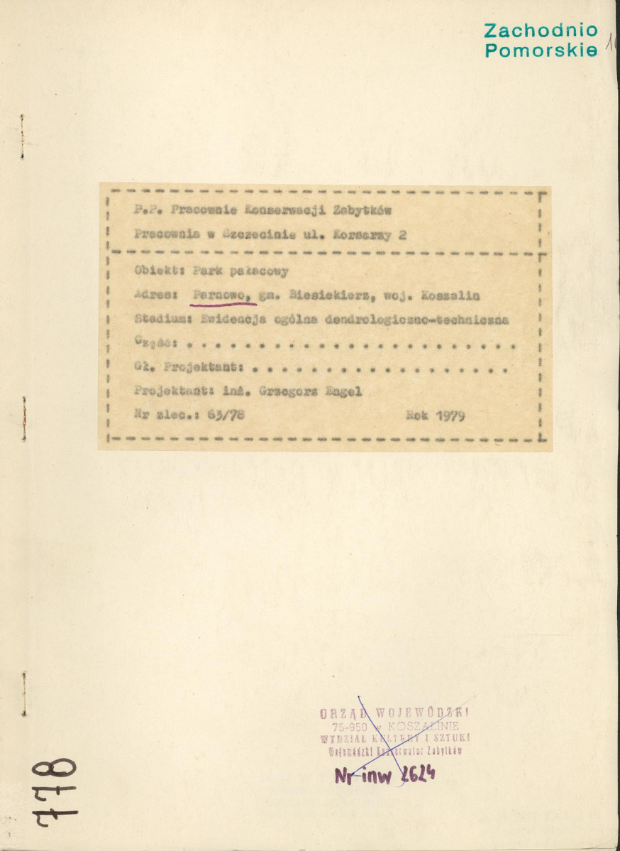 Ewidencja parkowa, skan nr 1