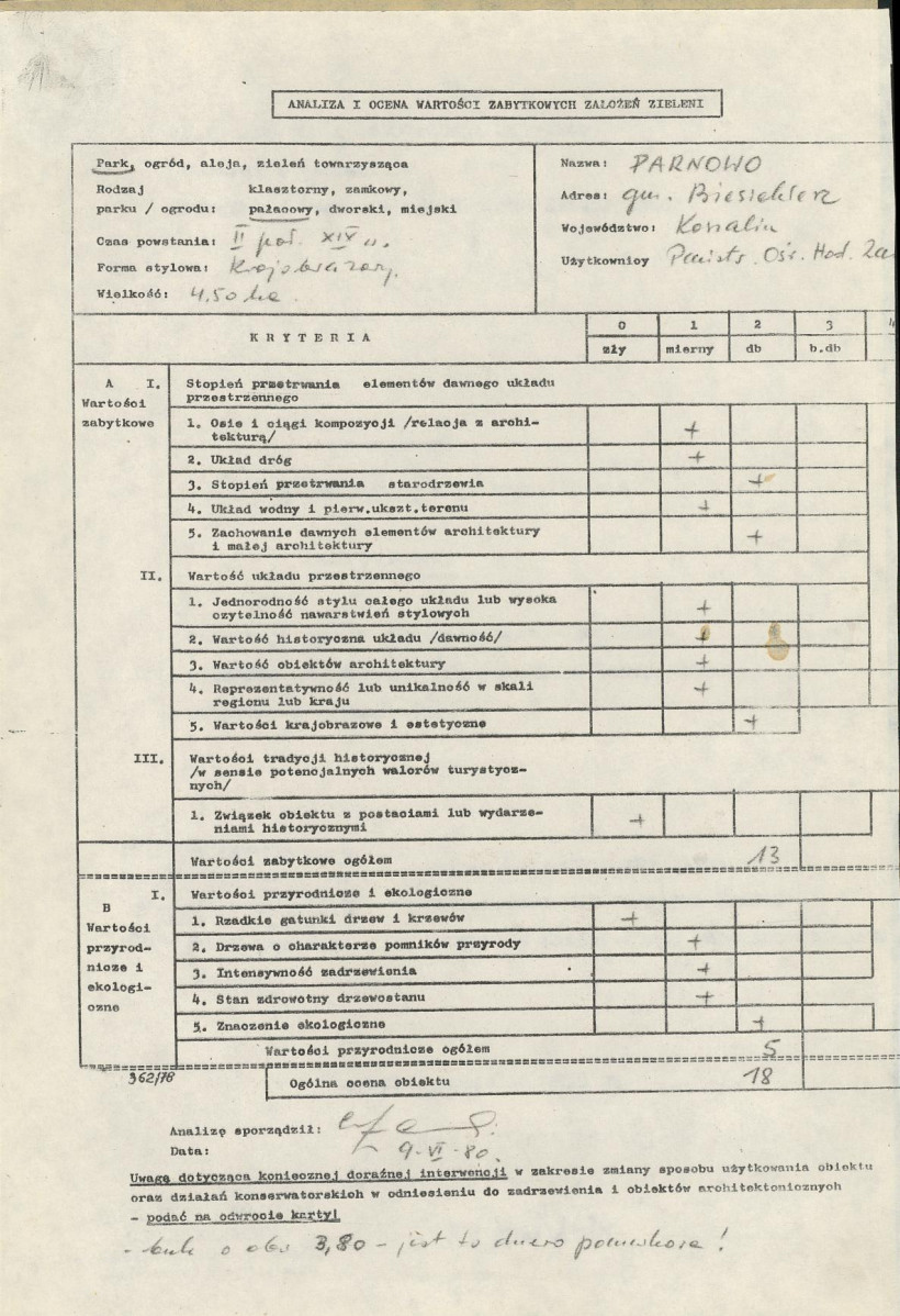 Ewidencja parkowa, skan nr 3