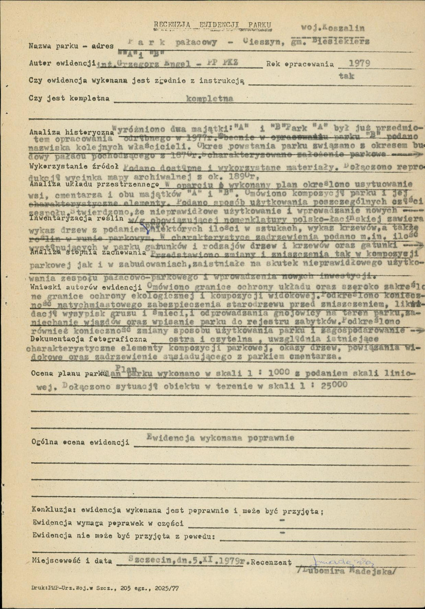EP - Ewidencja parkowa, skan nr 19