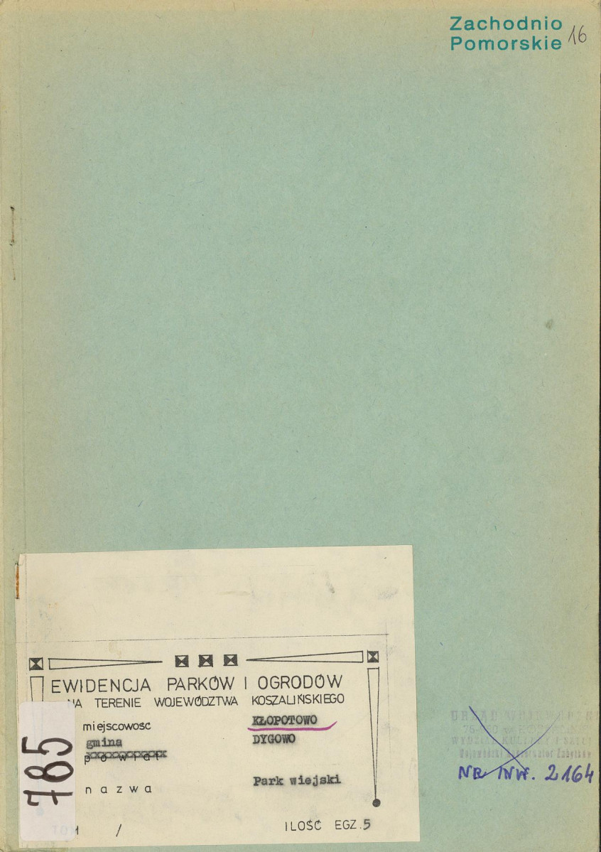 Ewidencja parkowa, skan nr 1