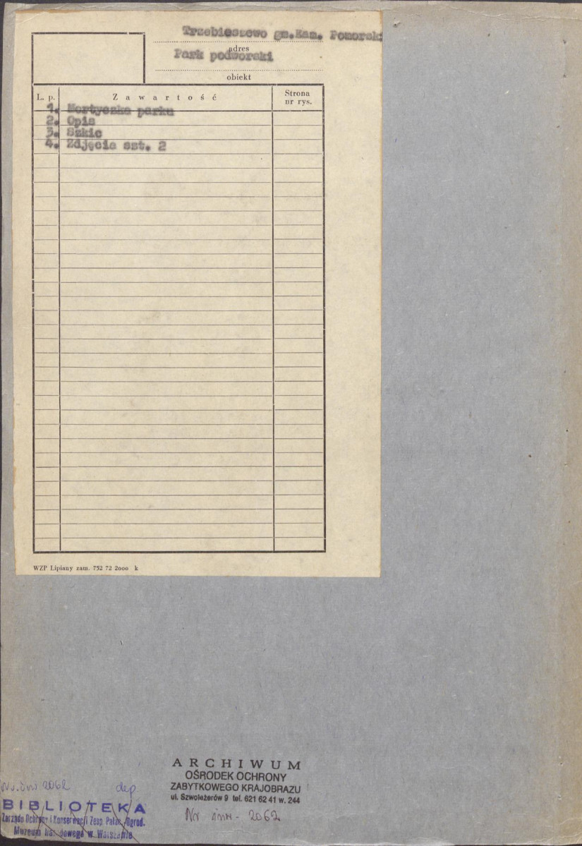 Ewidencja parkowa, skan nr 2