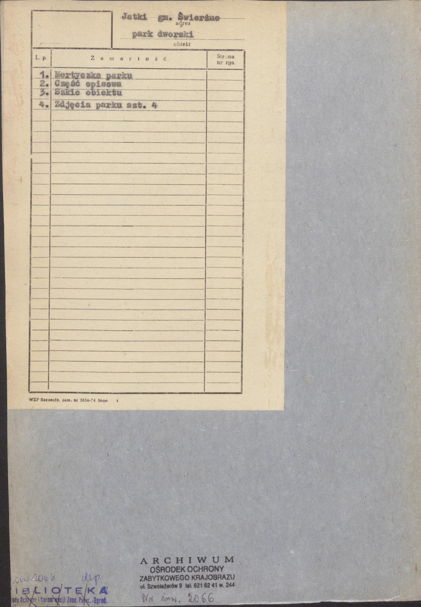Ewidencja parkowa, skan nr 2