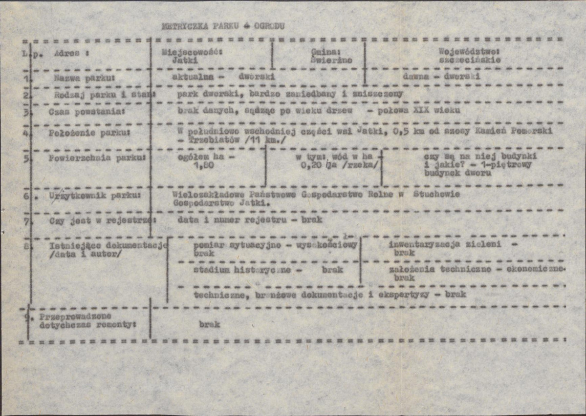 Ewidencja parkowa, skan nr 4