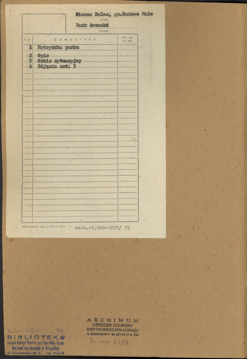 Ewidencja parkowa, skan nr 2